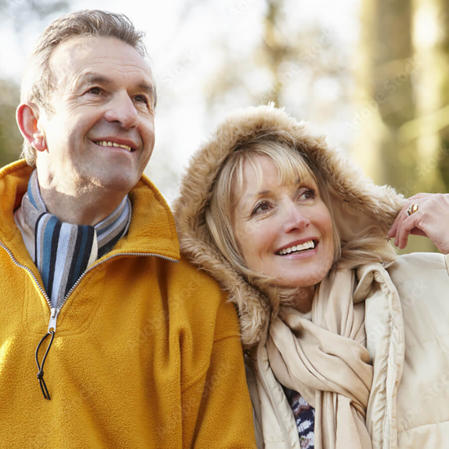 Mature couple outdoors